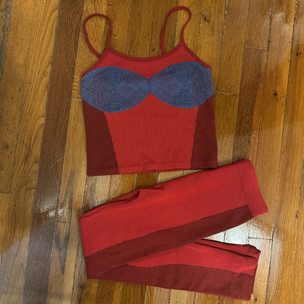 Zara Red and Blue spandex set